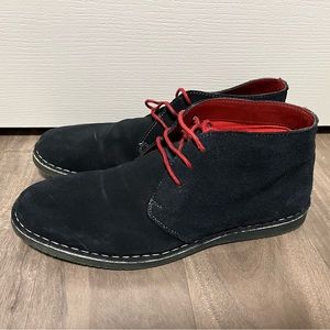 Blue suede desert chukka shoes size 8 men’s